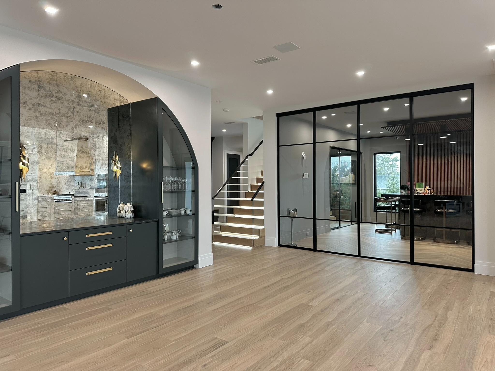 WiseGlass NY center grid sliding partition portfolio